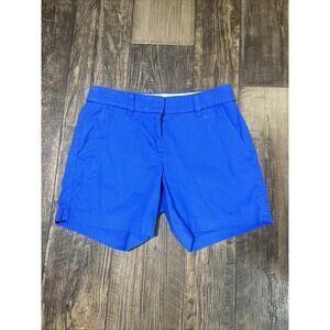 J Crew Blue Chino Shorts Womens Size 00 Solid